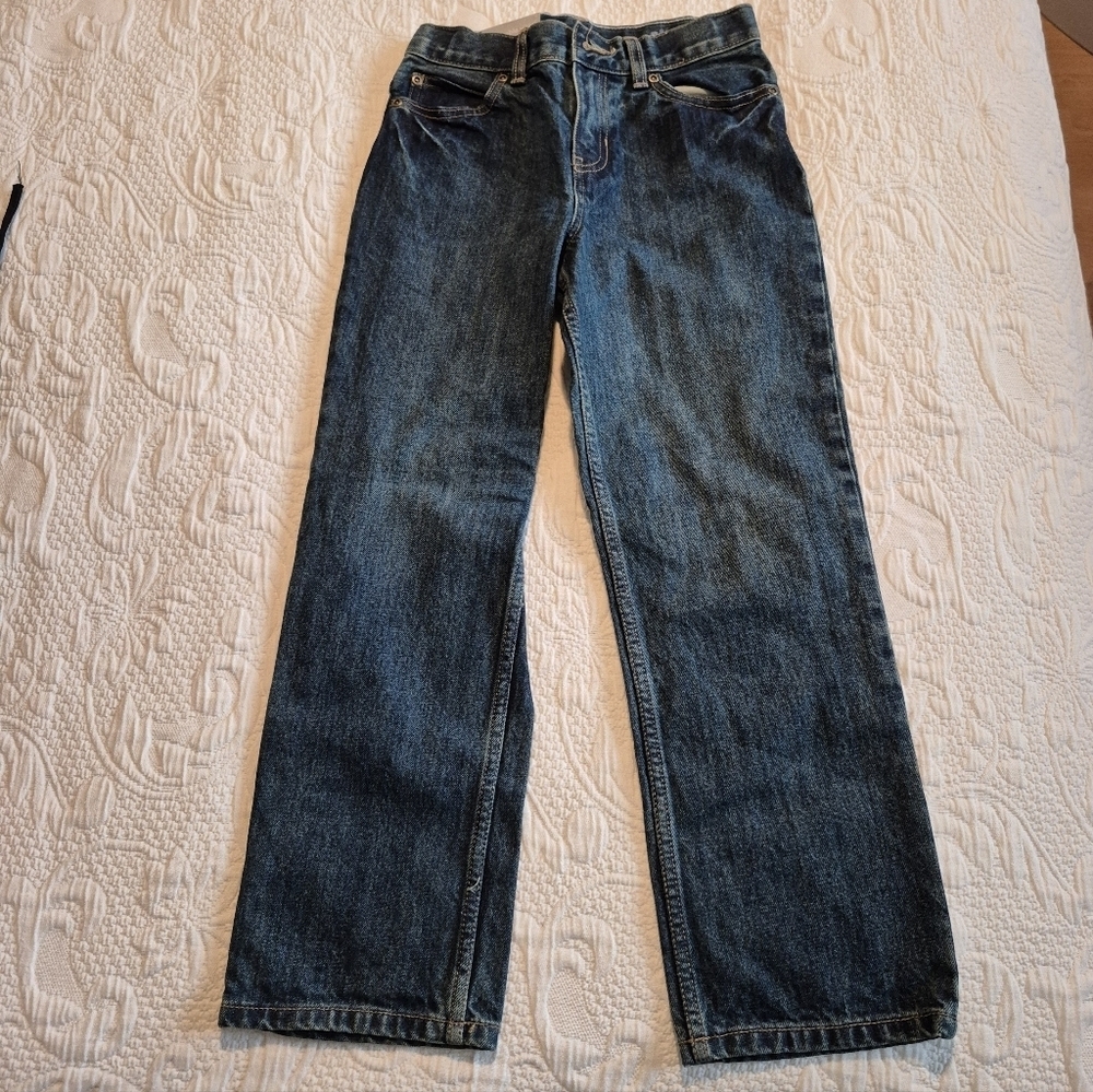 Carter's boys size 8 Classic fit jeans, adjustable waist medium dark wash NWT